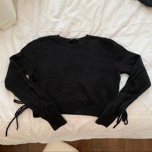 Brandy Melville black sweater w/ tie sides